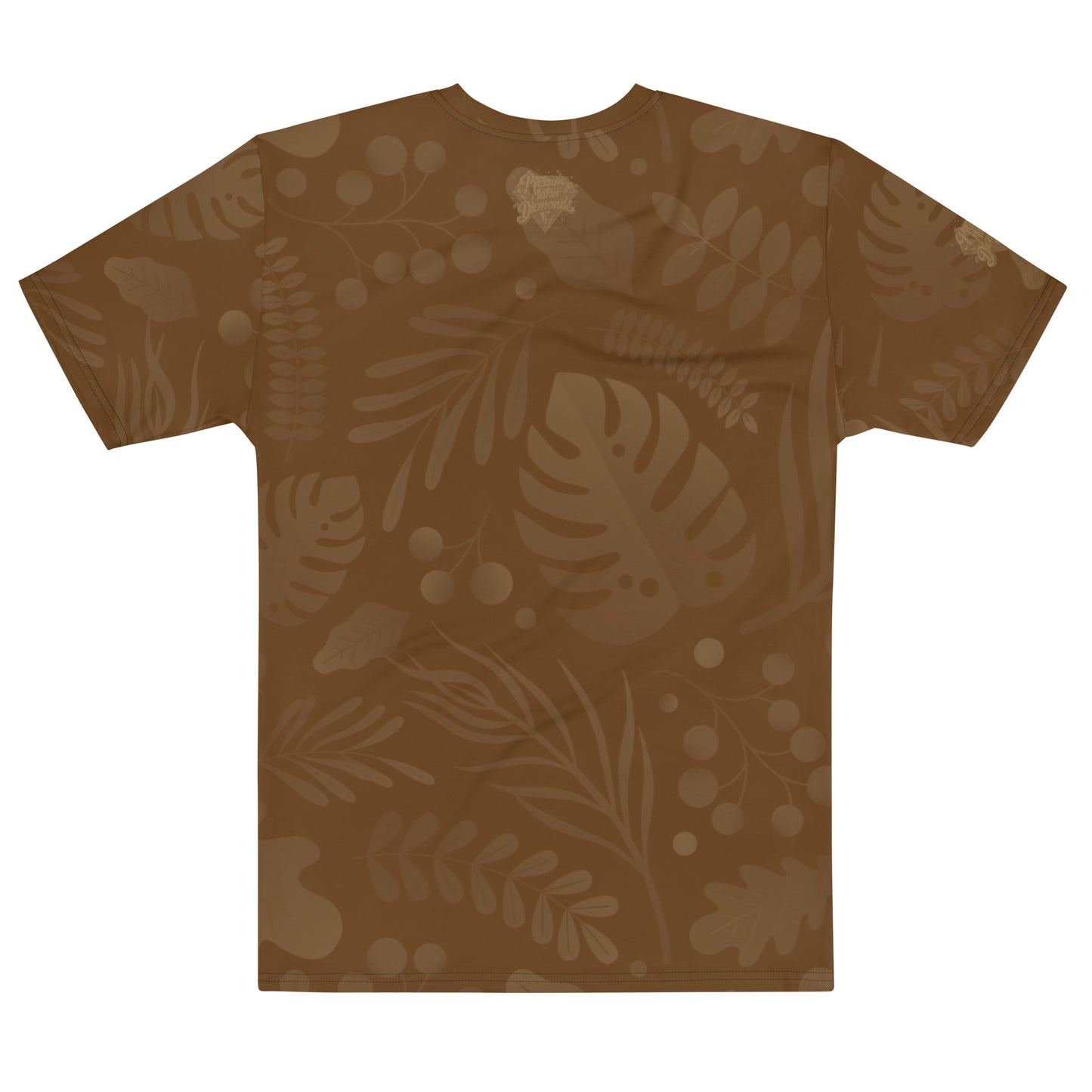 Check out this Cool, Stylish, "Pressure Makes Diamondz" Brown Tropical Print 01, Men's t-shirt