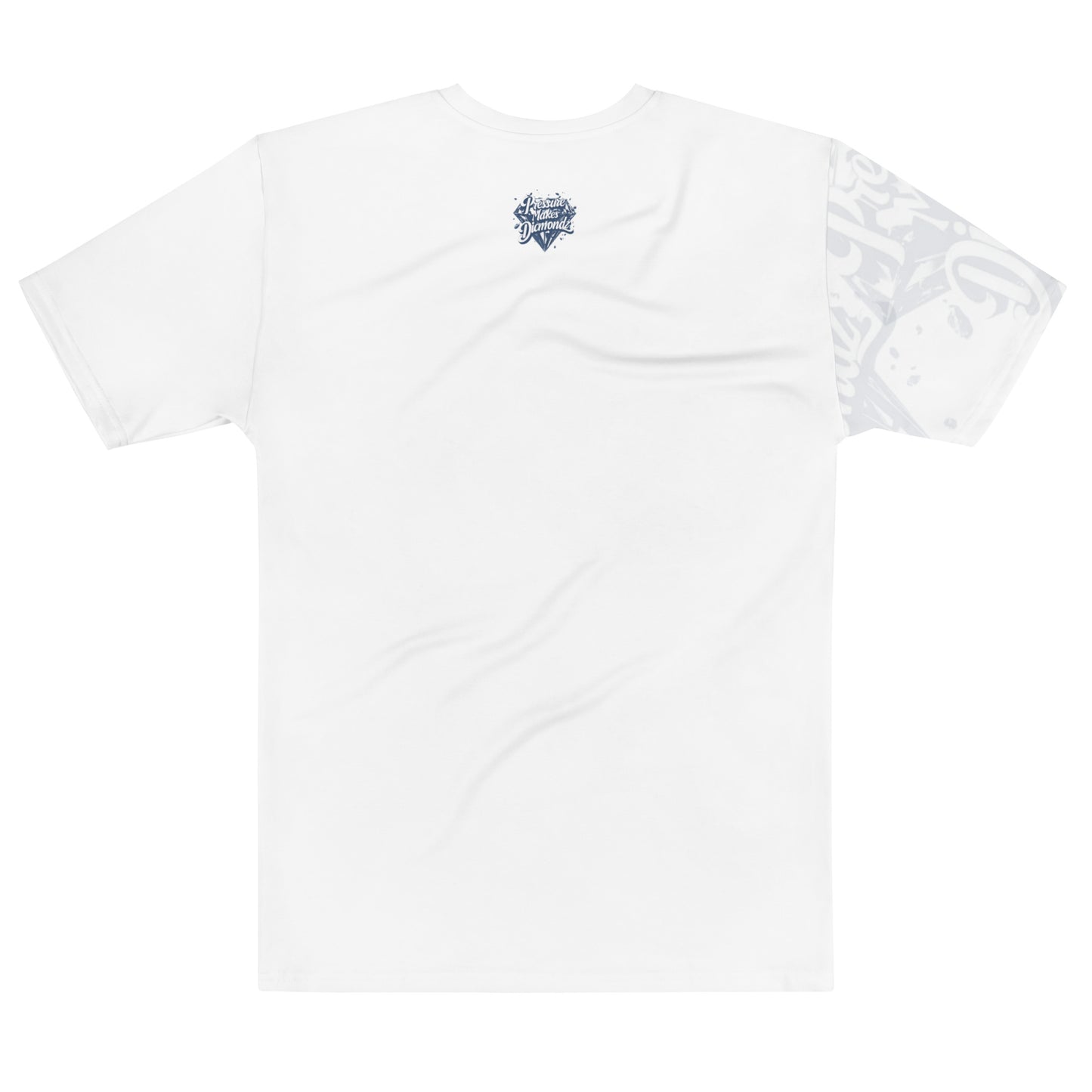 Check out this Cool, Stylish, "Pressure Makes Diamondz" Navy Blue/White Sleeve Logo, Men's t-shirt