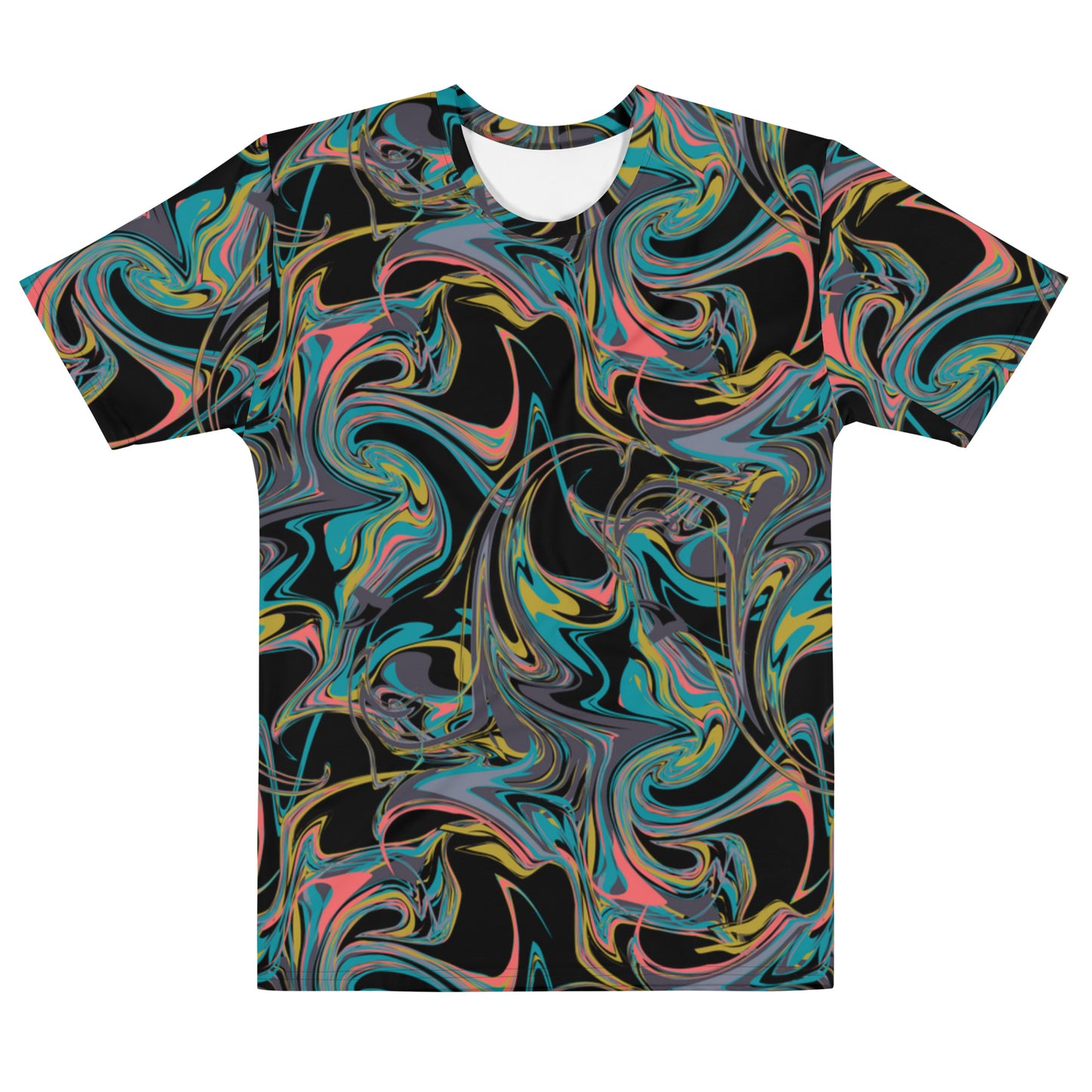 Check out this Cool, Stylish, "Black Neon Swirl" Men's t-shirt