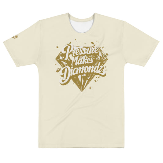 Check out this Cool, Stylish, "Pressure Makes Diamondz" Cream/Brown, Men's t-shirt