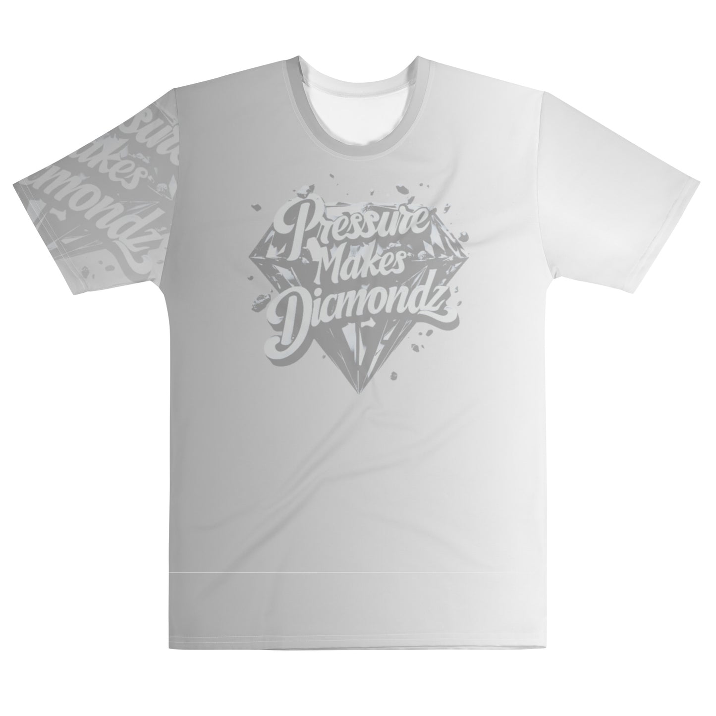 Check out this Cool, Stylish, "Pressure Makes Diamondz" Grey/White Faded 01, Men's t-shirt