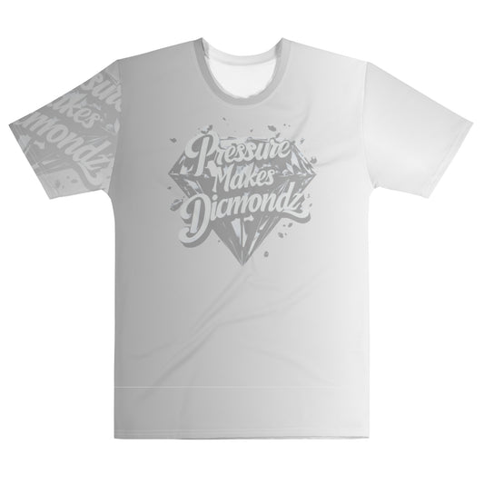 Check out this Cool, Stylish, "Pressure Makes Diamondz" Grey/White Faded 01, Men's t-shirt