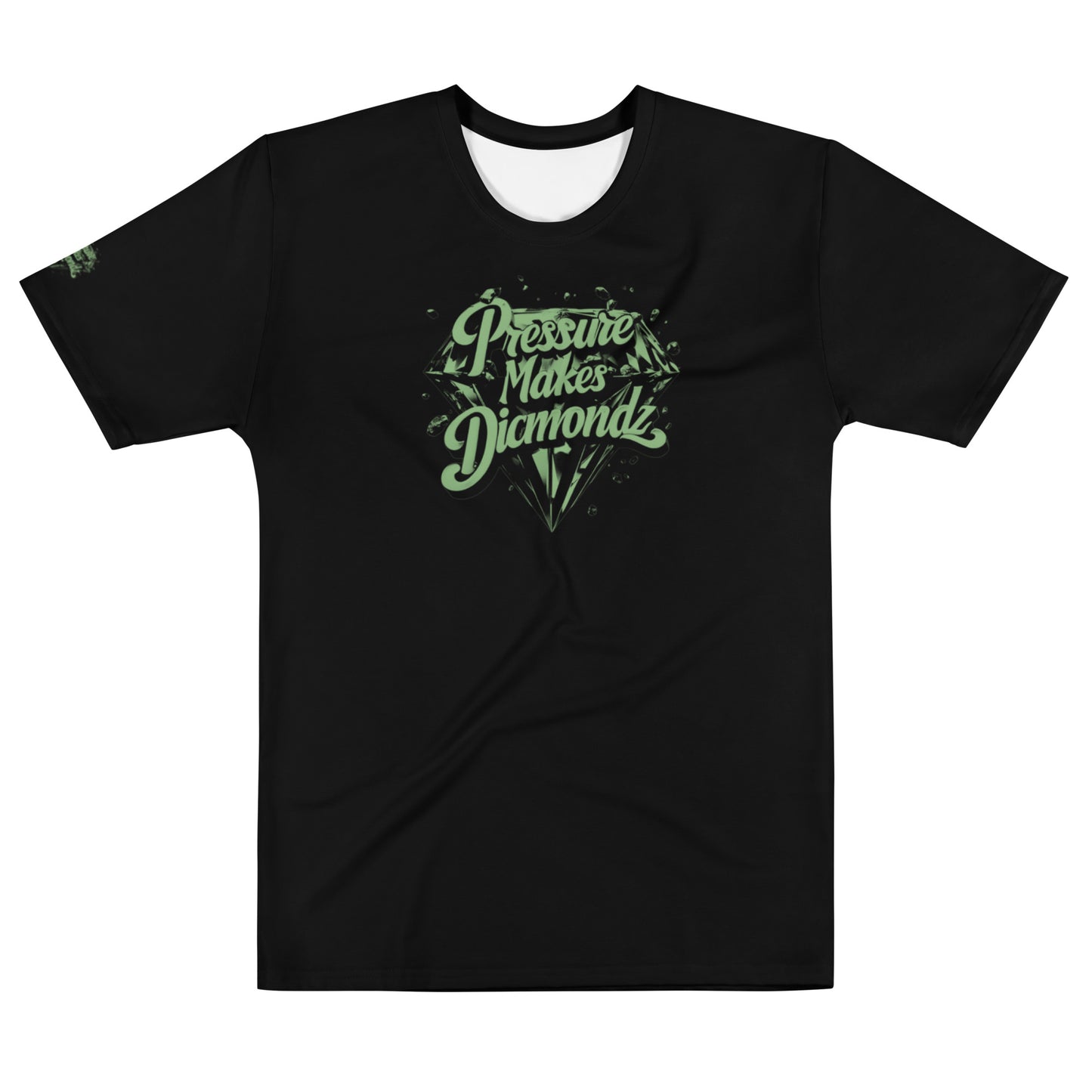 Check out this Cool, Stylish, "Pressure Makes Diamondz" Black/Green Logo, Men's t-shirt