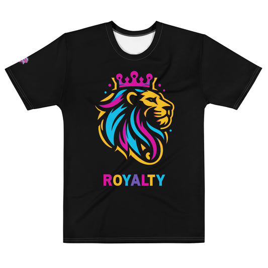 Check out this Cool, Stylish, "ROYALTY Crown Lion" Black Gold/Purple/LightBlue 04, Men's t-shirt