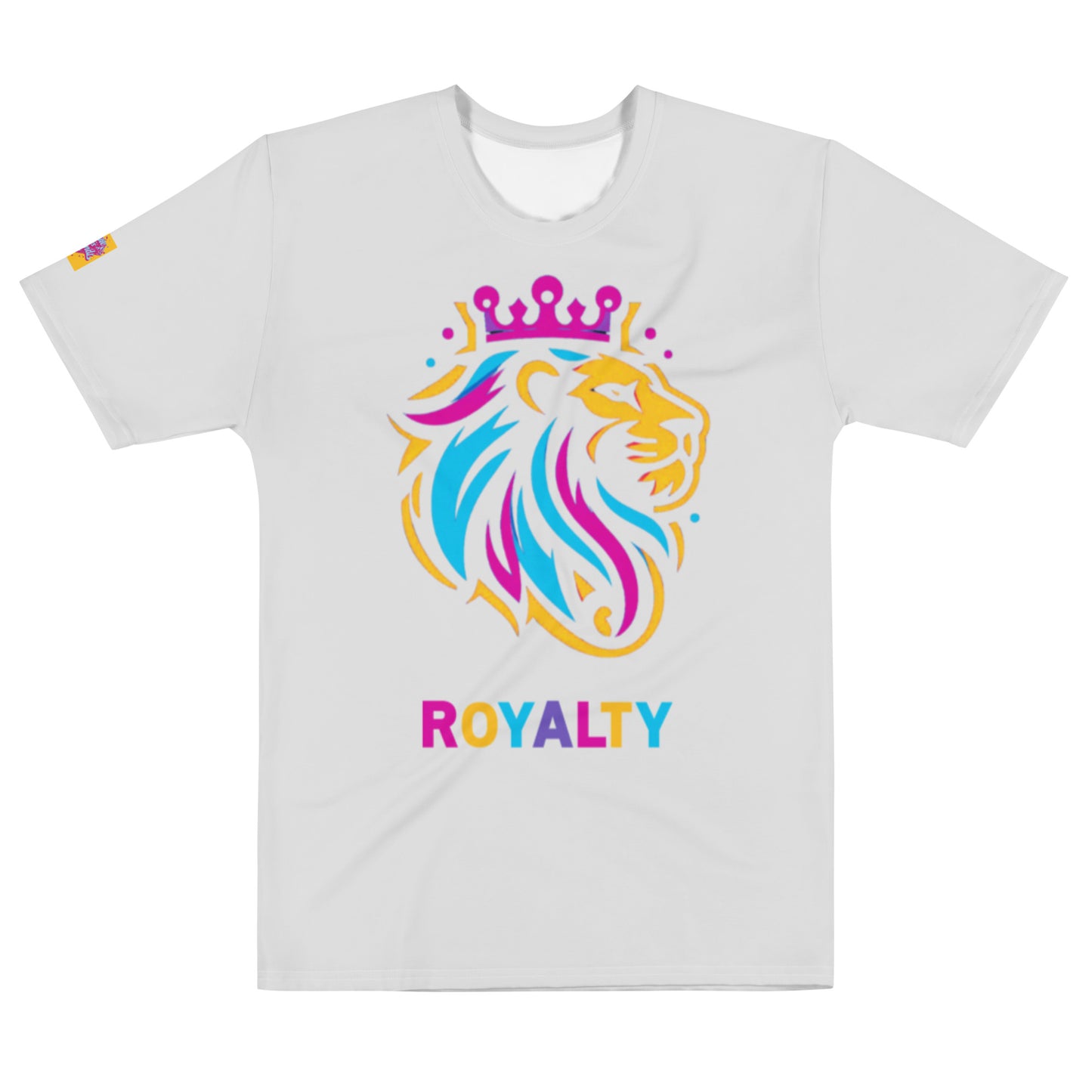 Check out this Cool, Stylish, "ROYALTY Crown Lion" Gold/Purple/LightBlue/White 04, Men's t-shirt