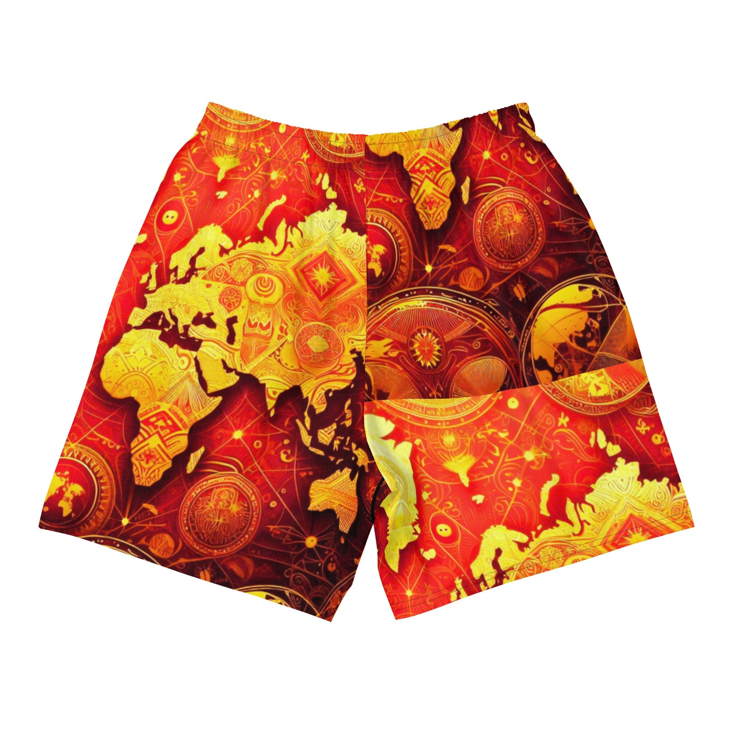 Check out this Cool, Stylish,"TravelloversWorldMap"01Men's Recycled Athletic Shorts