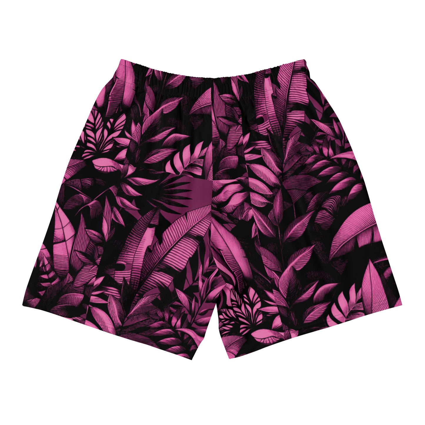 Check out this Cool, Stylish, "Pink and Black Floral" 02 Men's Recycled Athletic Shorts