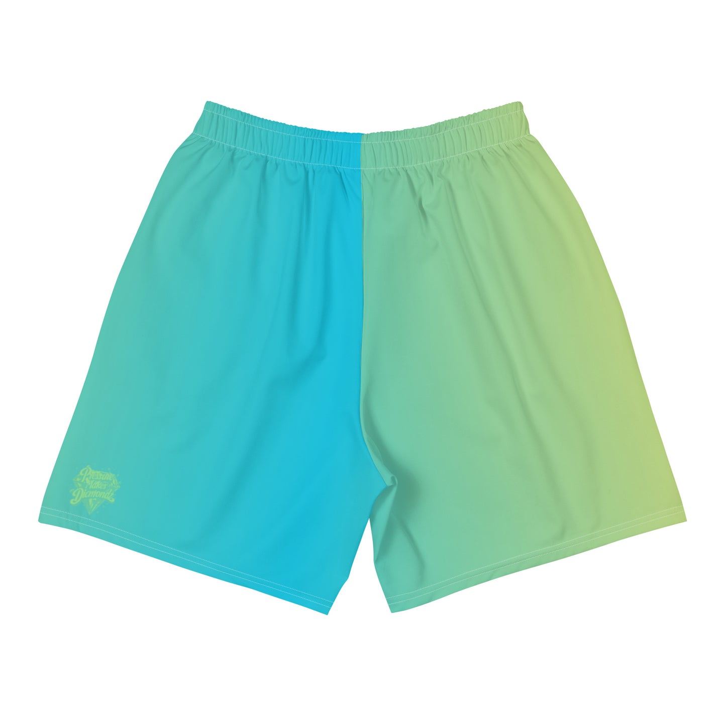 Check out these Cool, Stylish, Unique, "Green/Yellow Fade" 05 Men's Recycled Athletic Shorts