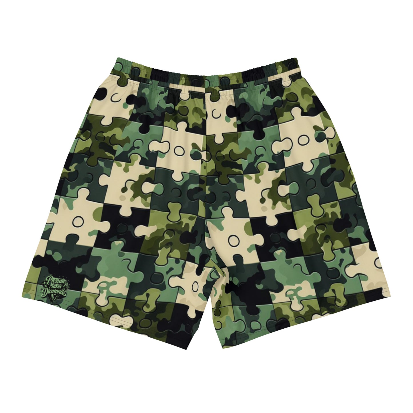 Check out these Cool, Stylish, Unique, "PMDiamondz Camo Puzzle Design o5 Men's Recycled Athletic Shorts