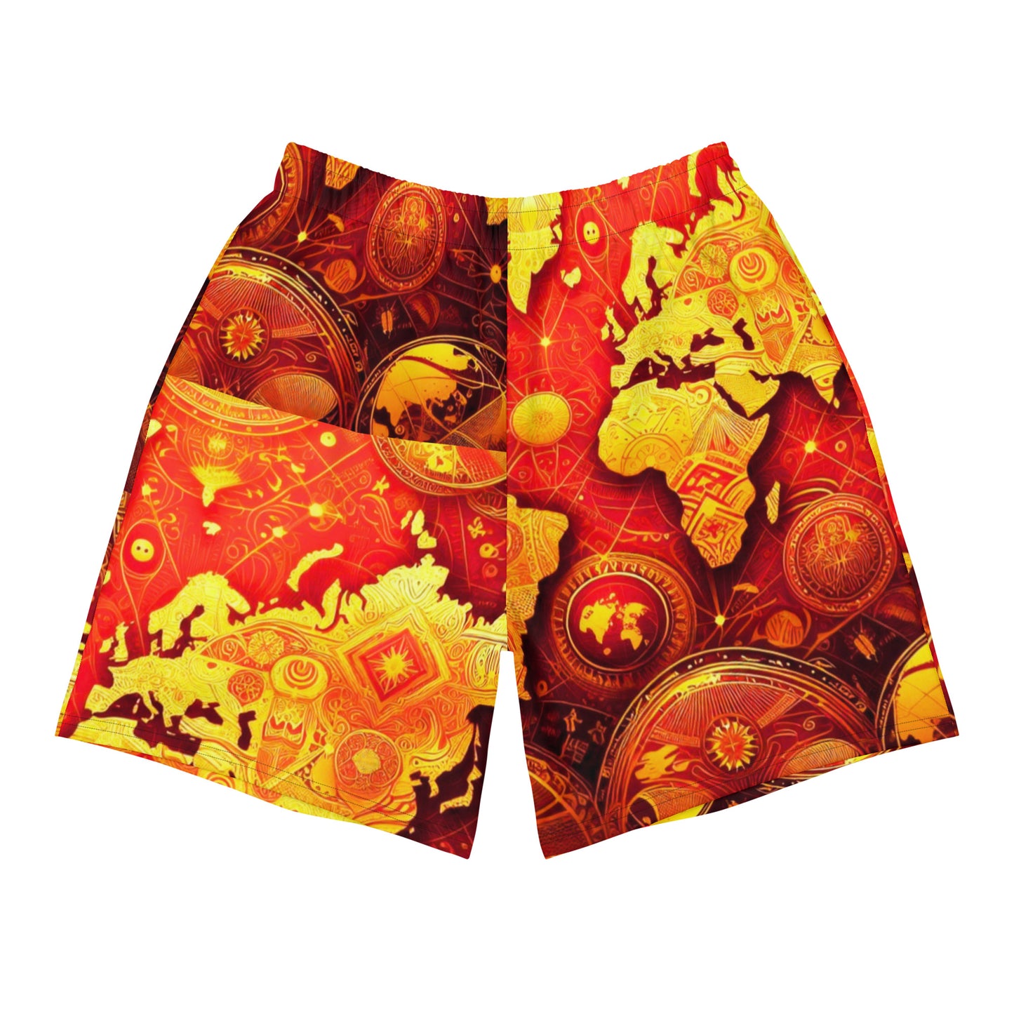 Check out this Cool, Stylish,"TravelloversWorldMap"01Men's Recycled Athletic Shorts