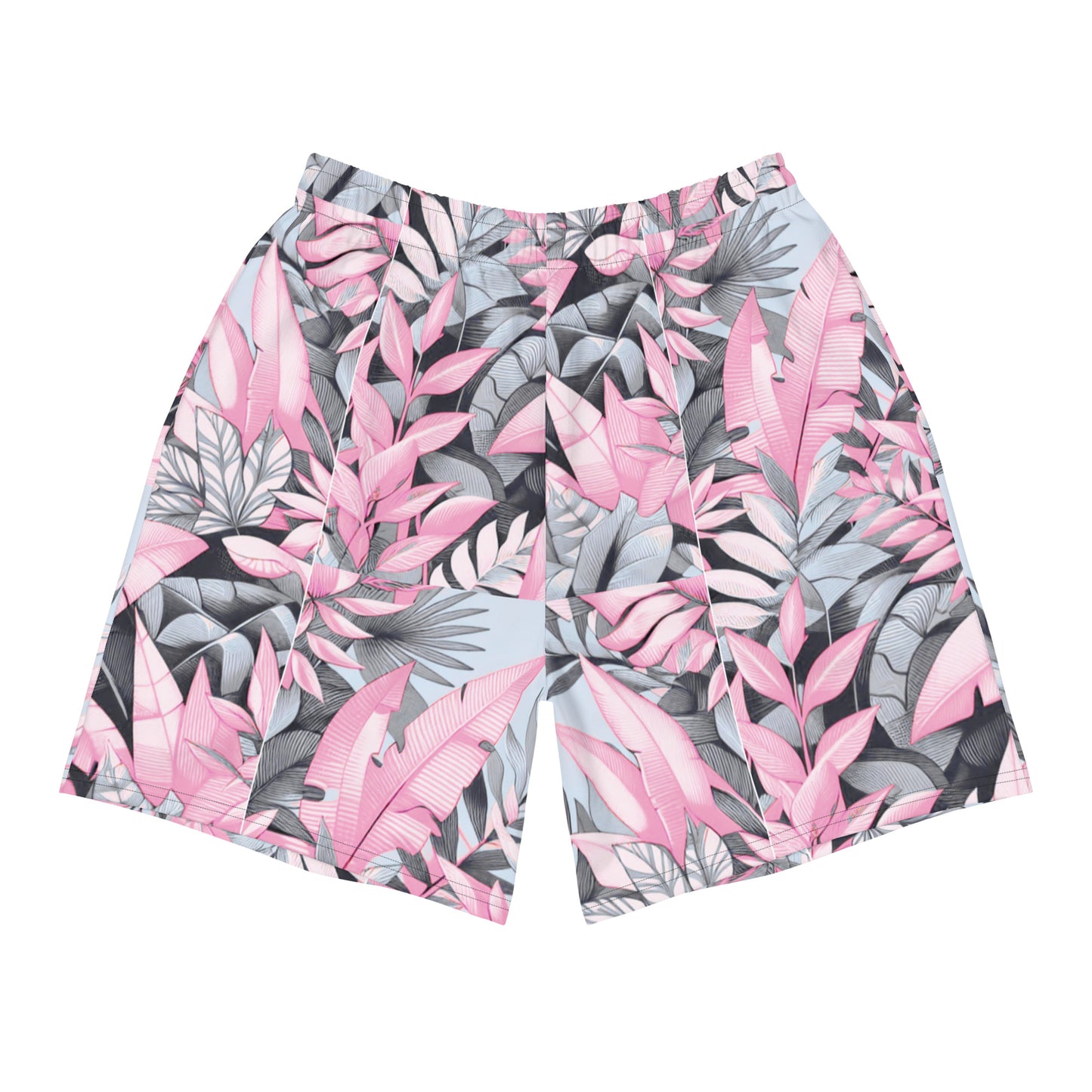 Check out this Cool, Stylish, "Pink Floral" 01 Men's Recycled Athletic Shorts