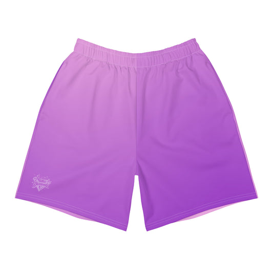 Check out this Cool, Stylish, Unique, "PMDiamondz Purple World Fade" 06 Men's Recycled Athletic Shorts