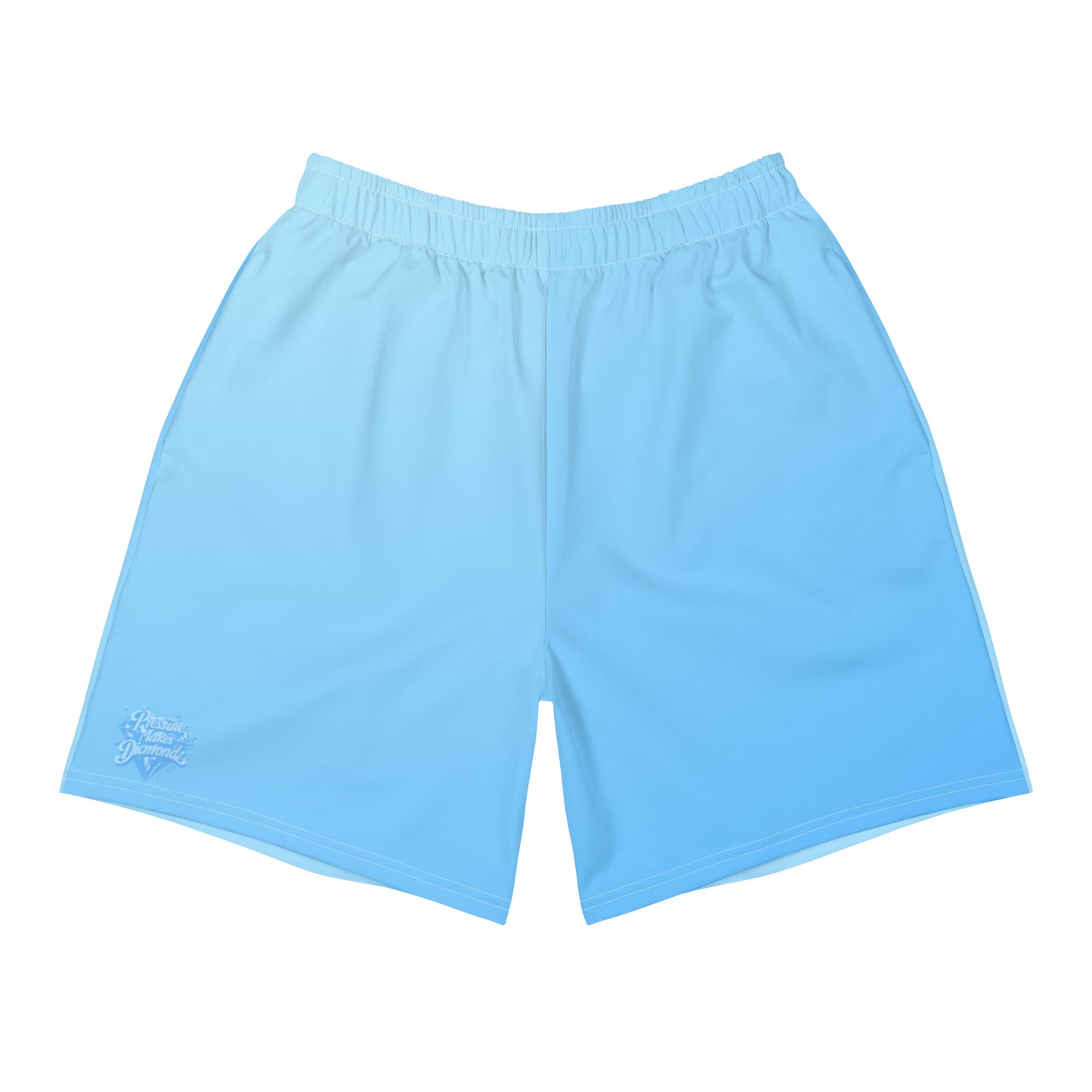 Check out these Cool, Stylish, Unique, "Baby Blue Fade" 01 Men's Recycled Athletic Shorts