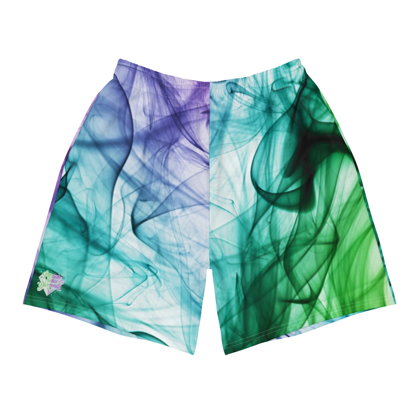 Check out these Cool, Stylish, Unique, "PMDiamondz Multicolor Smoke" 01 Men's Recycled Athletic Shorts