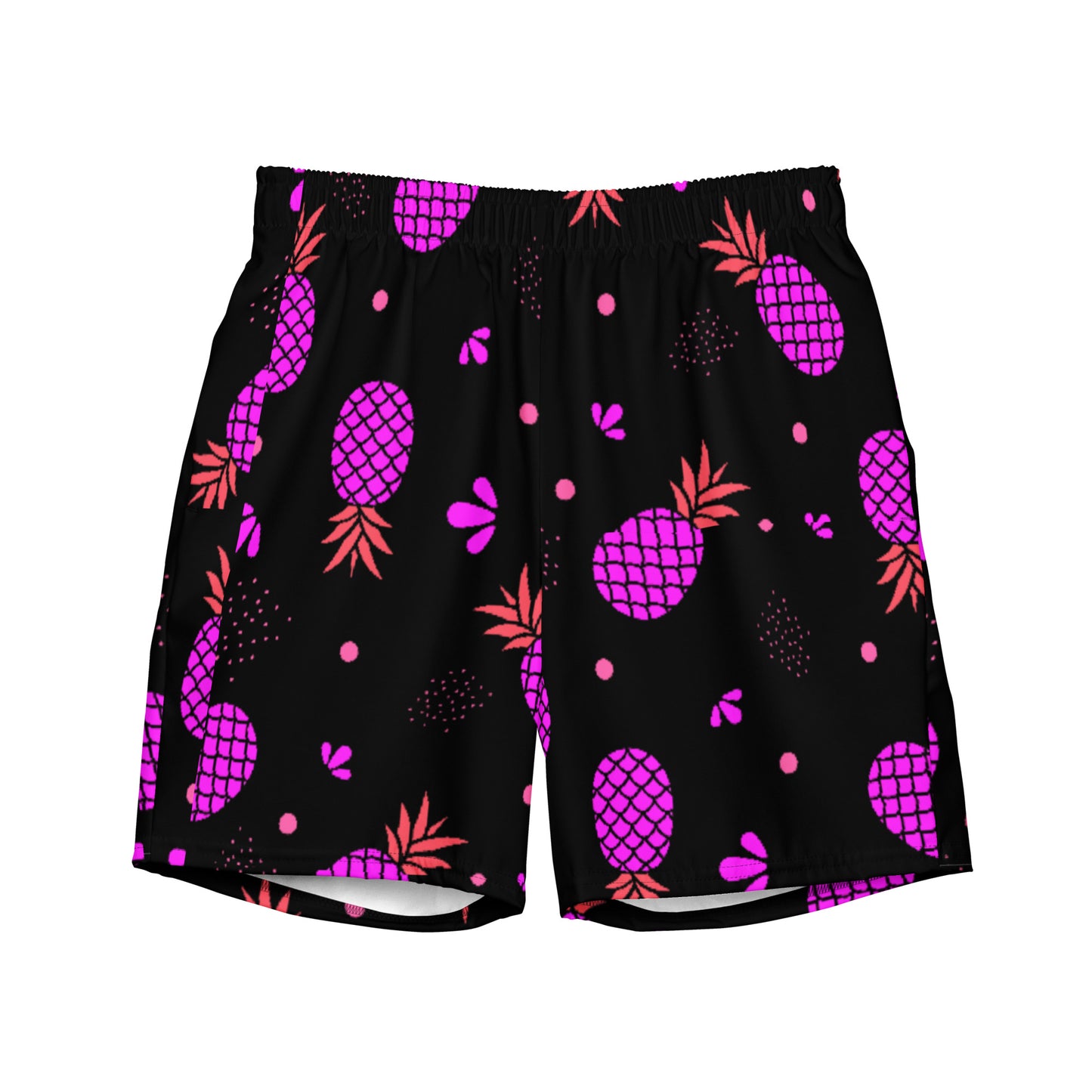 Check out these Cool, Stylish, "Purple Pineapple" Men's swim trunks