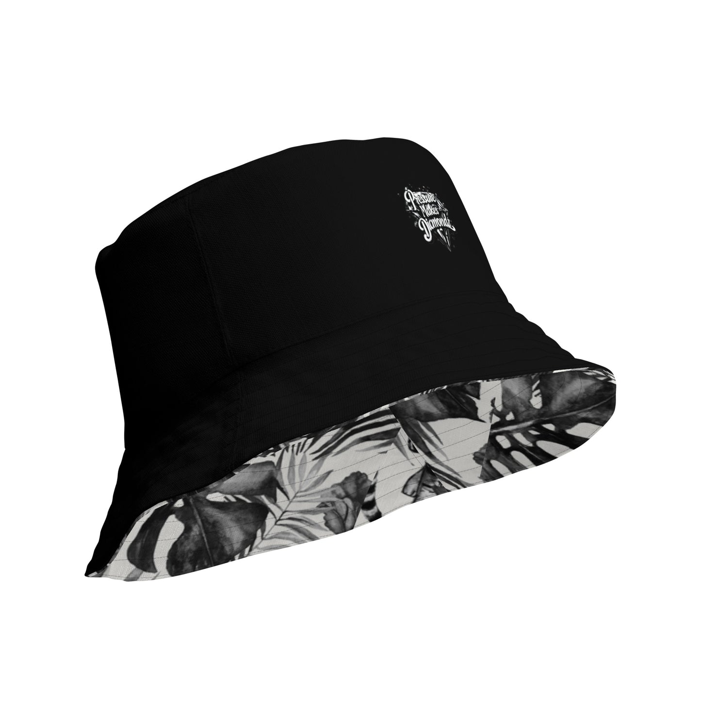 Check out this Cool, Stylish, "PMDiamondz Black/White Tropical Tiger" Reversible bucket hat