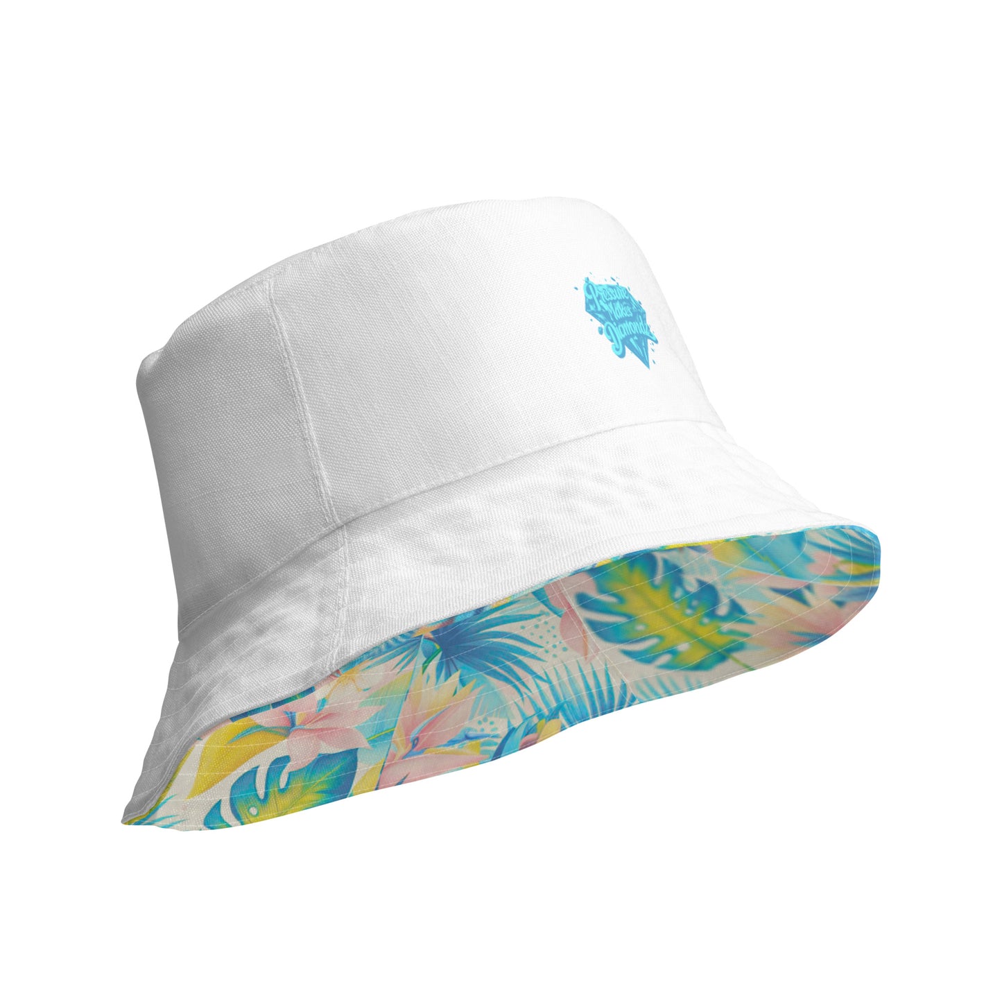 Check out these Cool, Stylish, Unique, "PMDiamondz Tropical Pastel" 01 Reversible bucket hat.