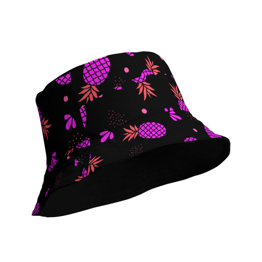 Check out this Cool, Stylish, "Purple Pineapple" Reversible bucket hat