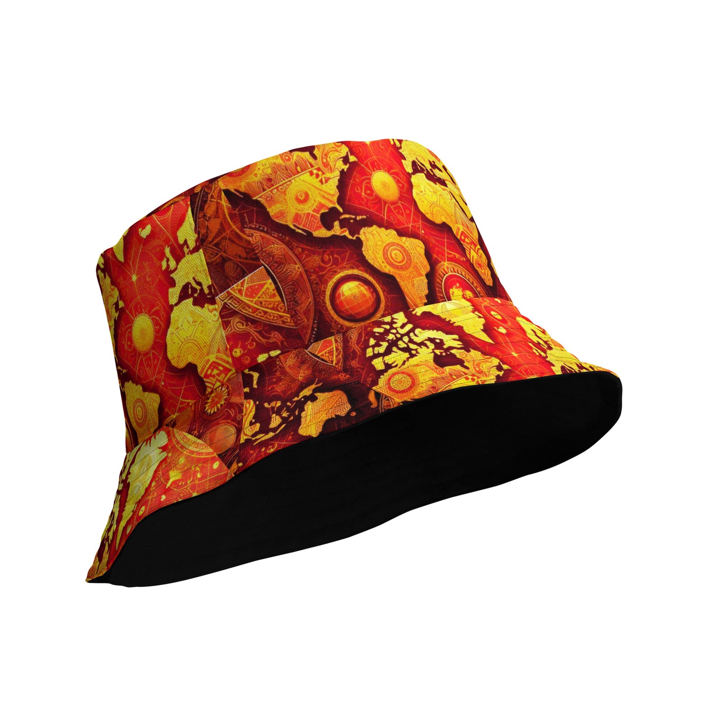 Check out this Cool, Stylish,"TravelloversWorldMap"01Reversible bucket hat