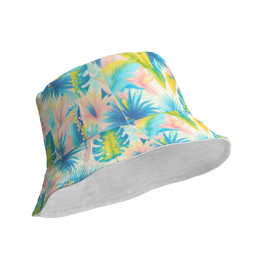 Check out these Cool, Stylish, Unique, "PMDiamondz Tropical Pastel" 01 Reversible bucket hat.