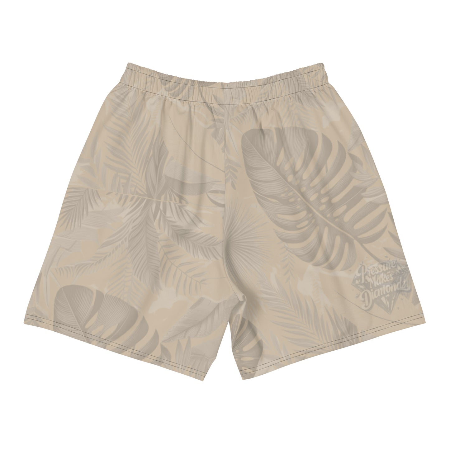 Check out this Cool, Stylish, "PMDiamondz" Light Brown Tropical Print 04, All-Over Print Unisex Athletic Long Shorts