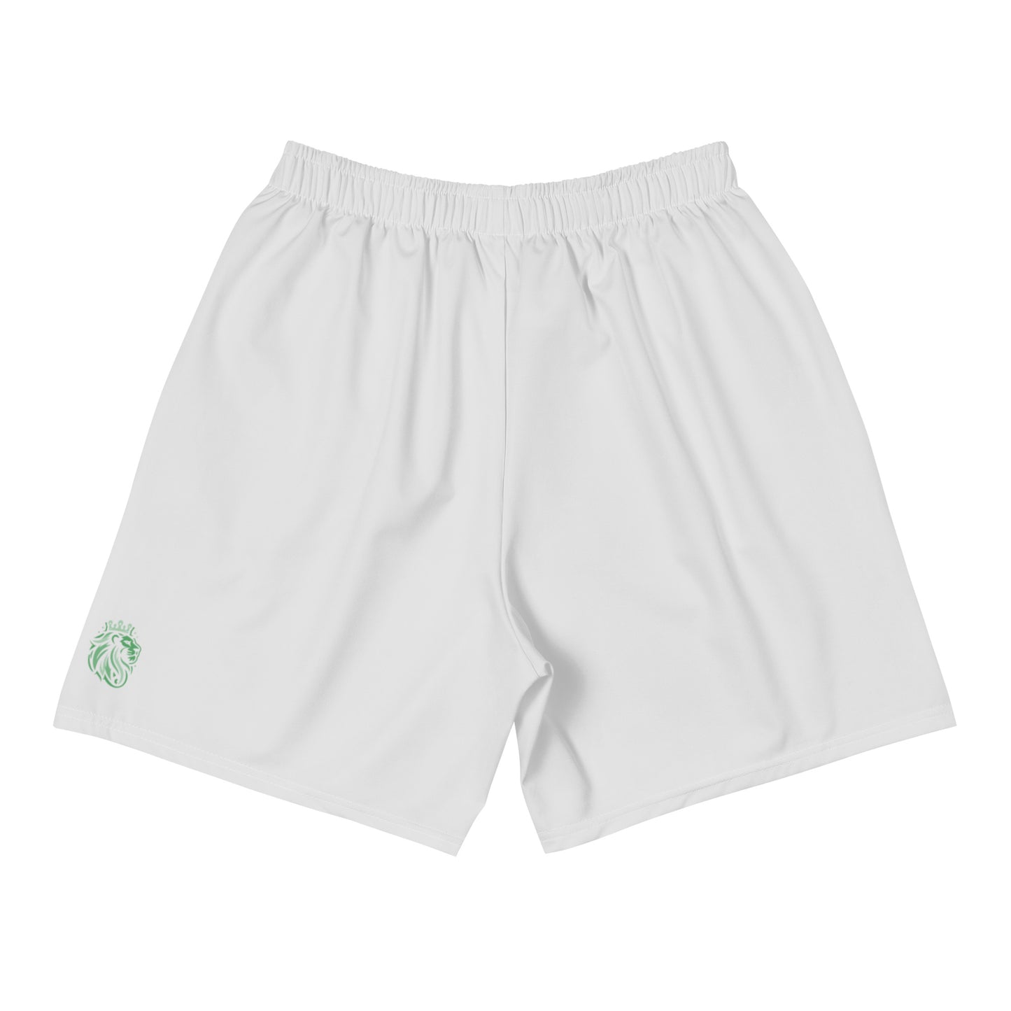 Check out this Cool, Stylish, "ROYALTY Crown Lion" GREEN 01, All-Over Print Unisex Athletic Long Light Grey Shorts