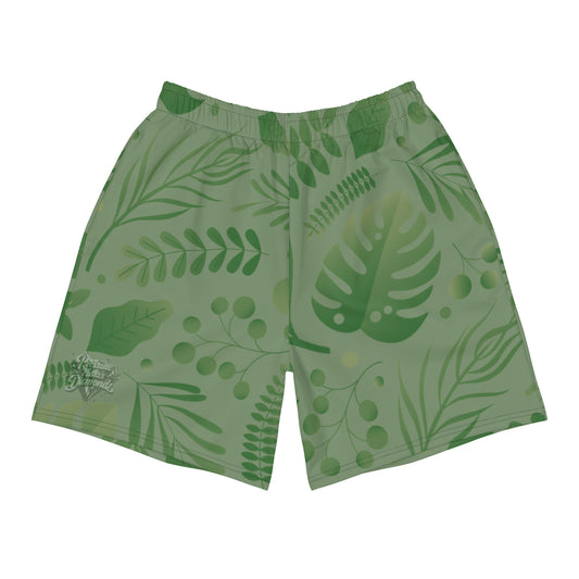 Check out this Cool, Stylish, "PMDiamondz" GREEN Tropical Print 02, All-Over Print Unisex Athletic Long Shorts