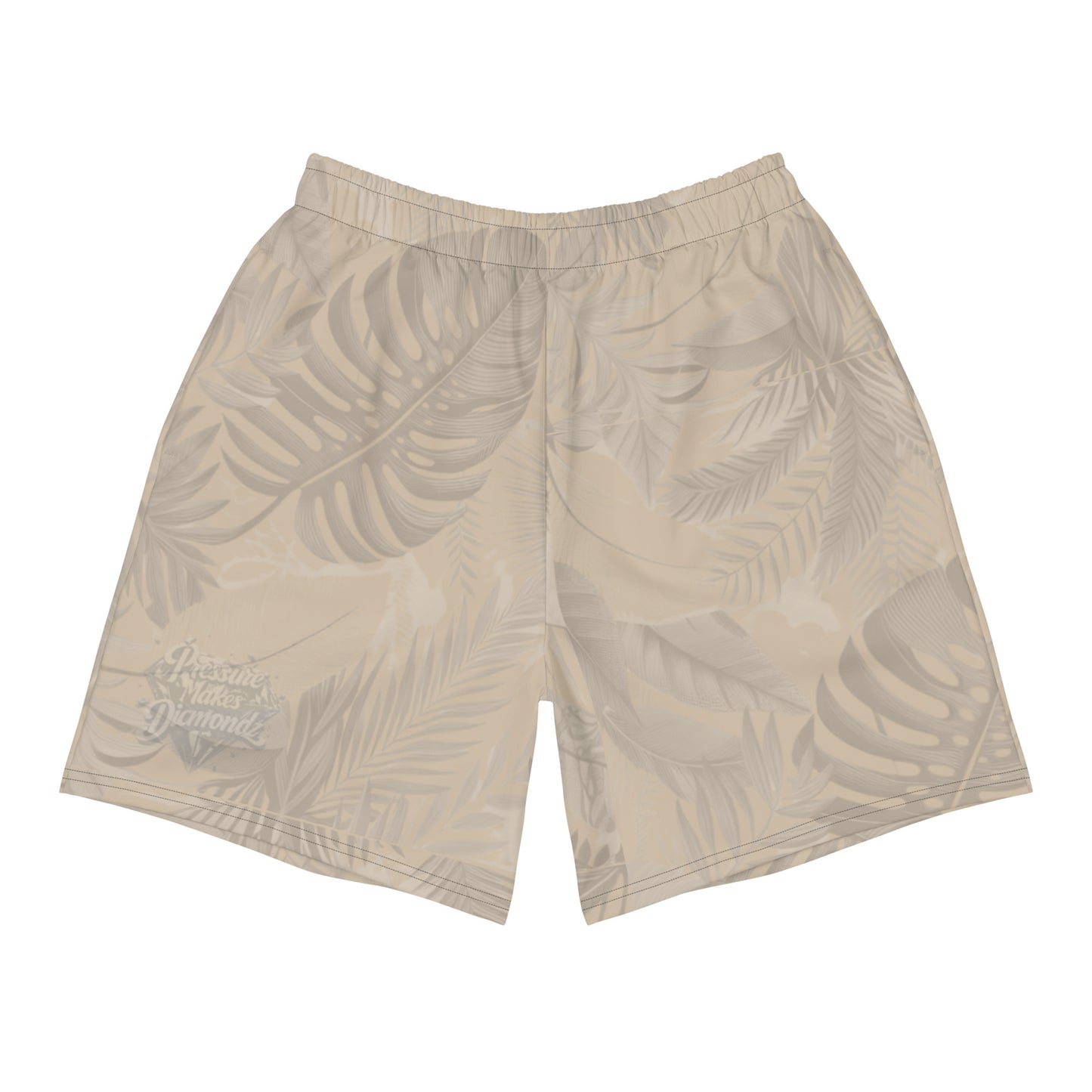 Check out this Cool, Stylish, "PMDiamondz" Light Brown Tropical Print 04, All-Over Print Unisex Athletic Long Shorts