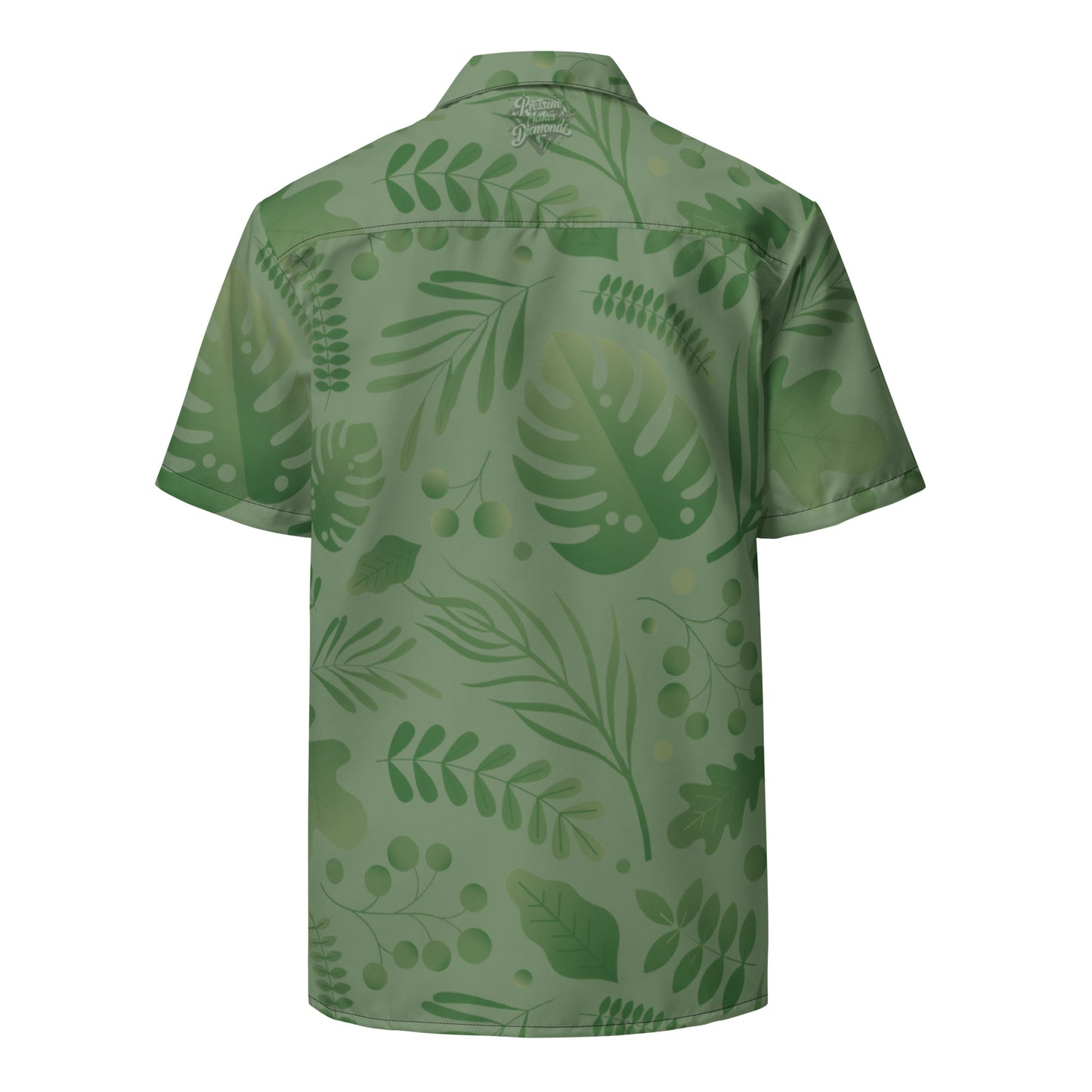 Check out this Cool, Stylish, "PMDiamondz" GREEN Tropical Print 02, All-Over Print Unisex button shirt