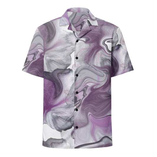 Check out these Cool, Stylish, "Purple/Black Swirl" Unisex button shirt