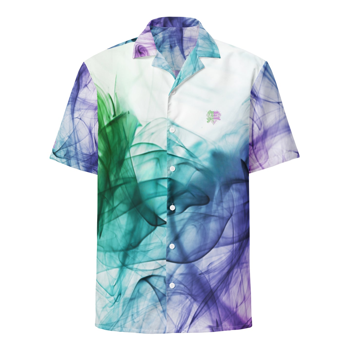 Check out these Cool, Stylish, Unique, "PMDiamondz Multicolor Smoke" 01 Unisex button shirt.