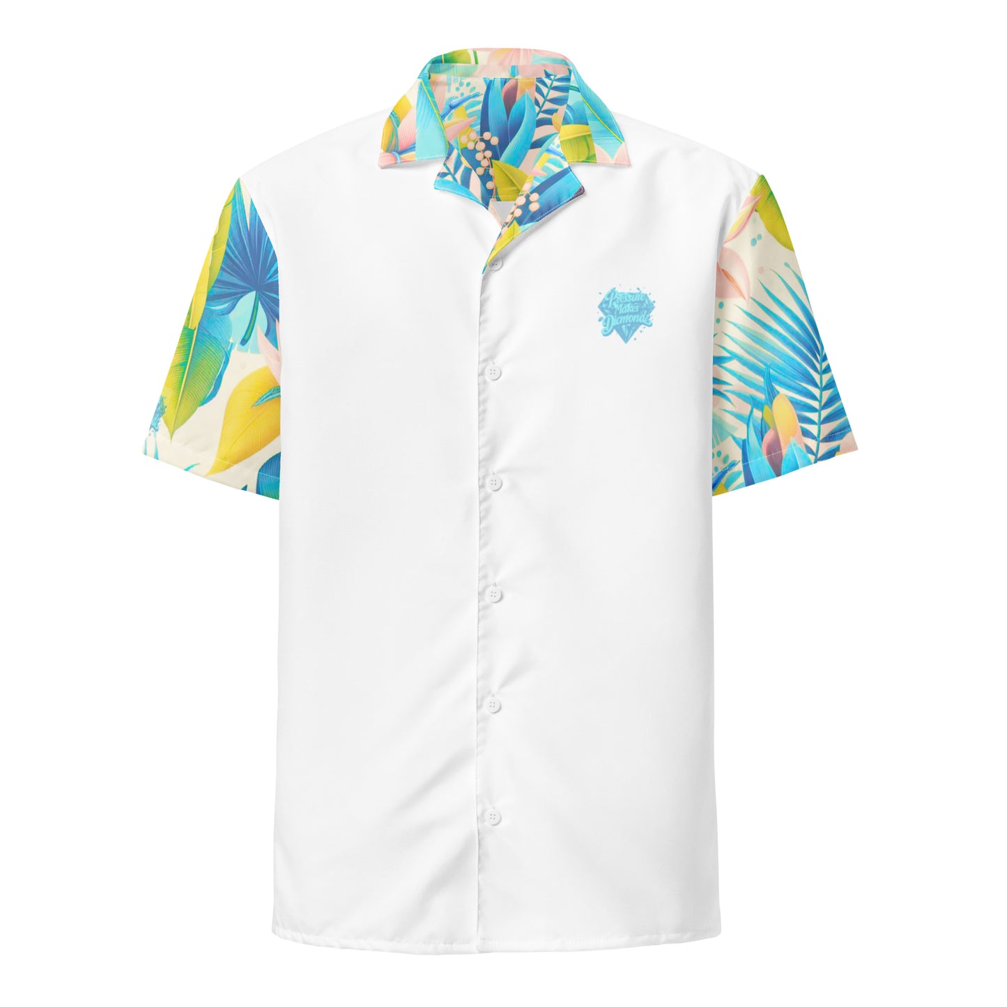 Check out these Cool, Stylish, Unique, "PMDiamondz Tropical Pastel" 01 Unisex button shirt.