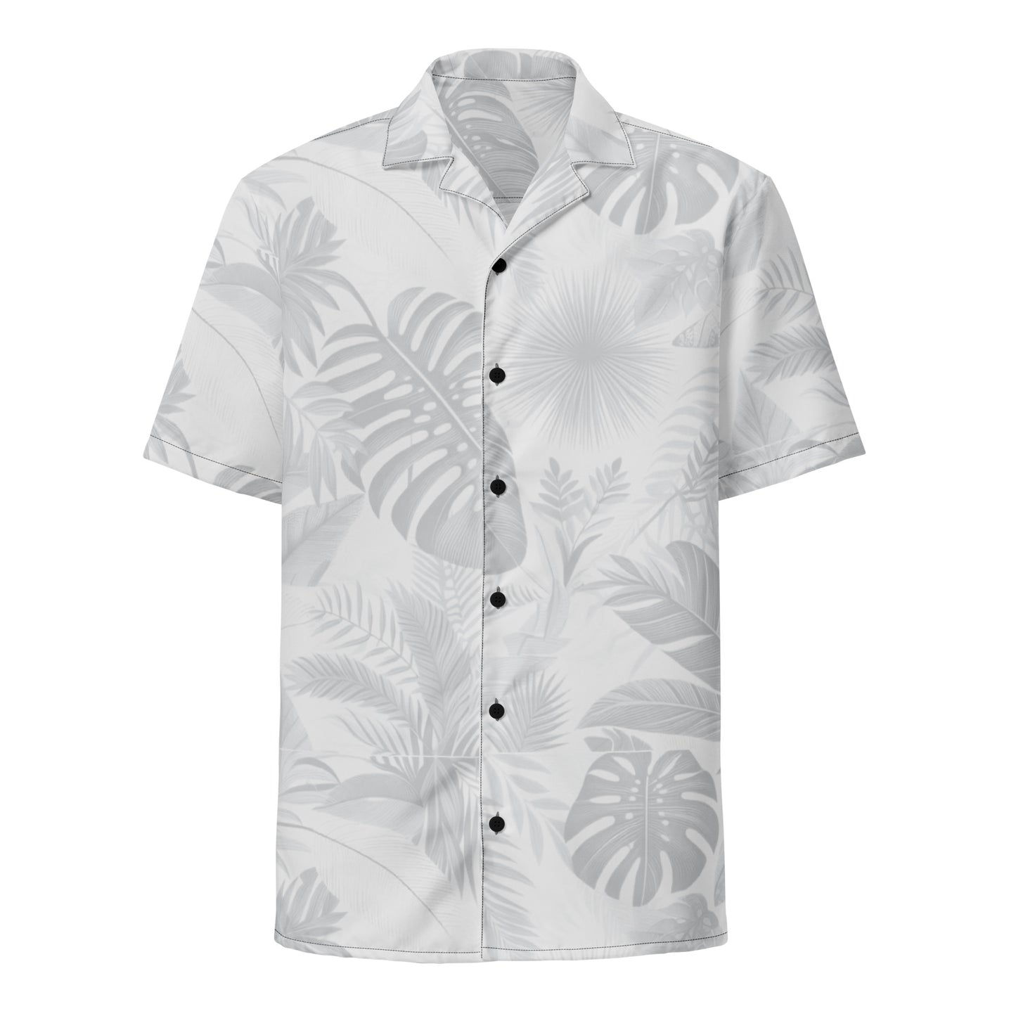 Check out this Cool, Stylish, "PMDiamondz" Light Grey Tropical Print 02, All-Over Print Unisex button shirt