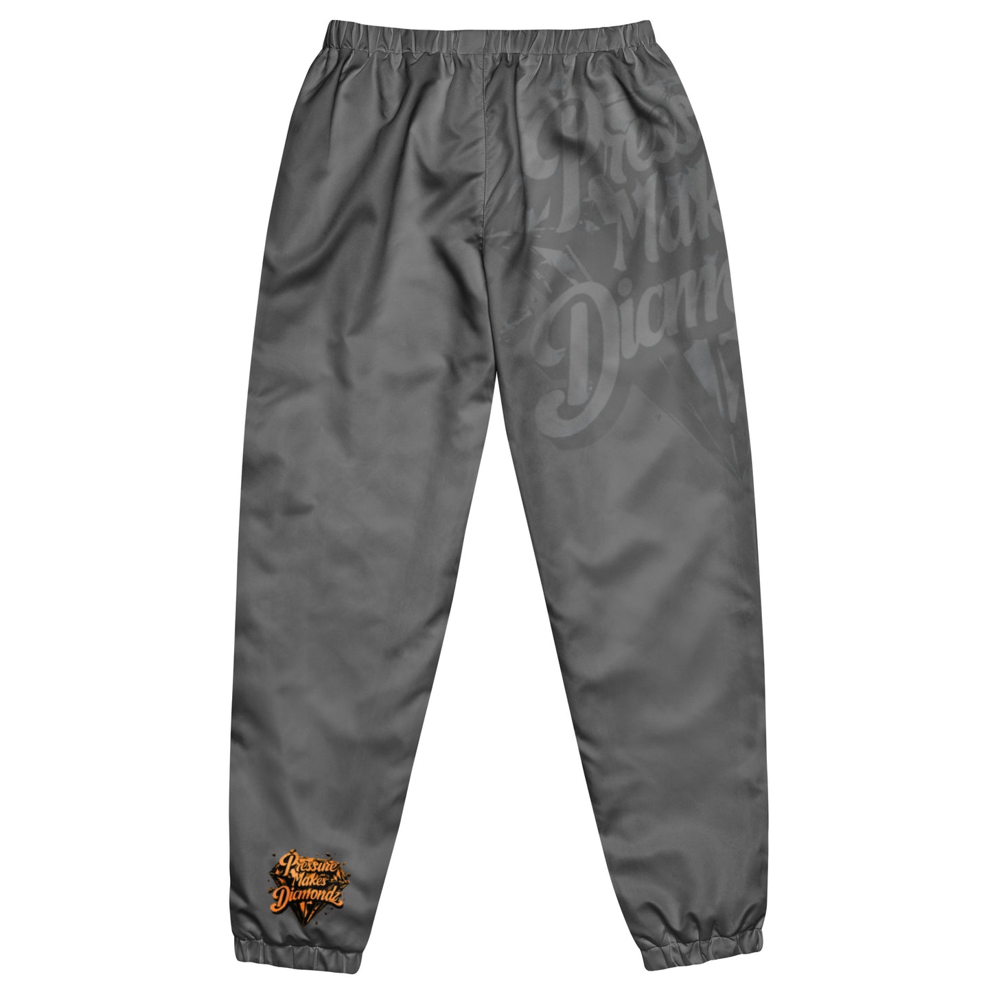 Check out this Cool, Stylish, "Pressure Makes Diamondz" Orange Logo, Unisex track pants