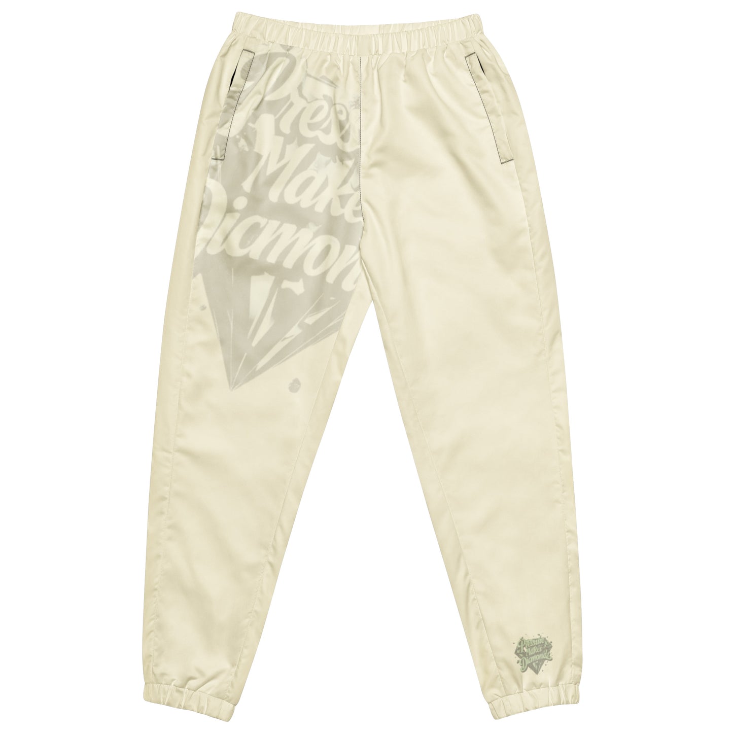 Check out this Cool, Stylish, "Pressure Makes Diamondz" Cream 03, Unisex track pants