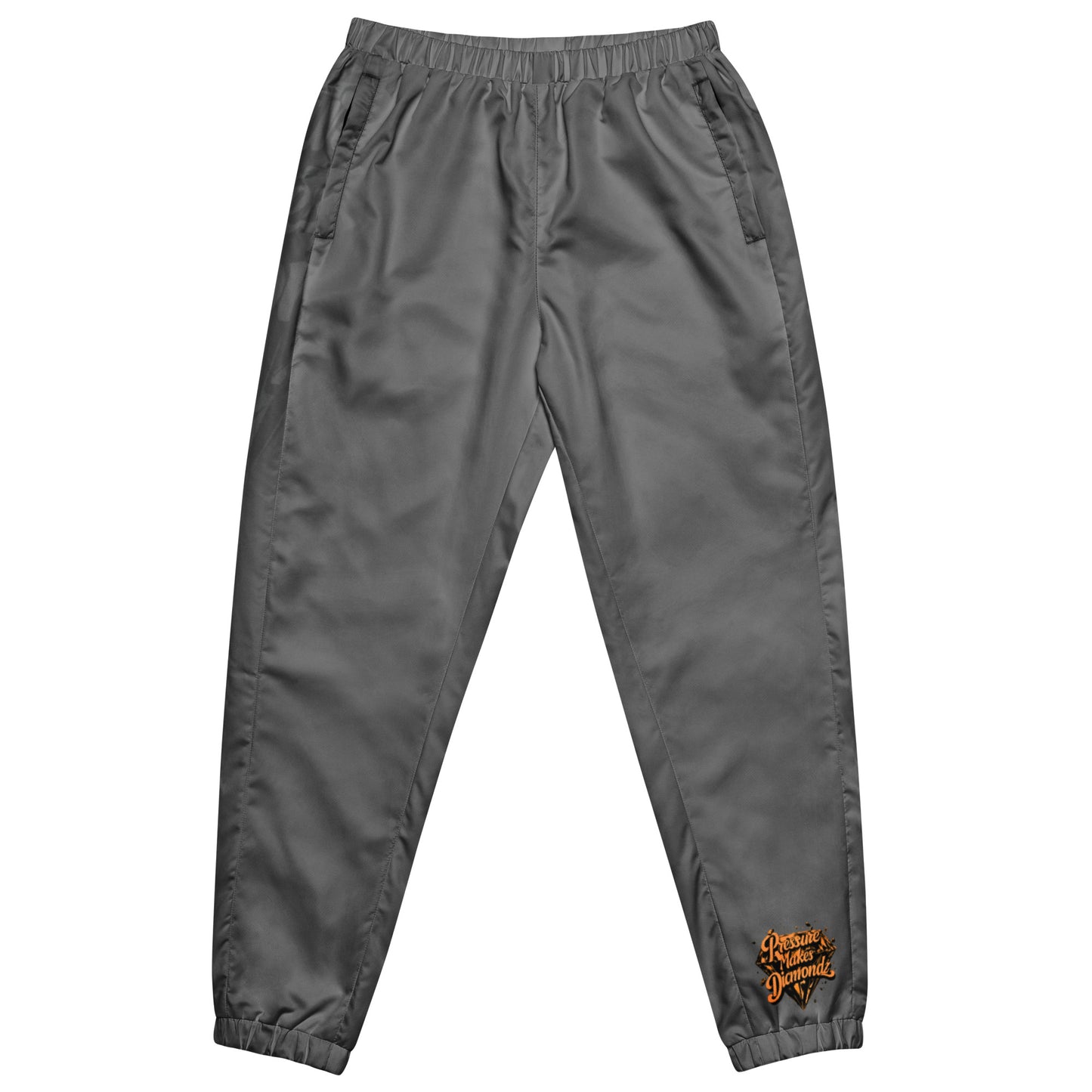 Check out this Cool, Stylish, "Pressure Makes Diamondz" Orange Logo, Unisex track pants