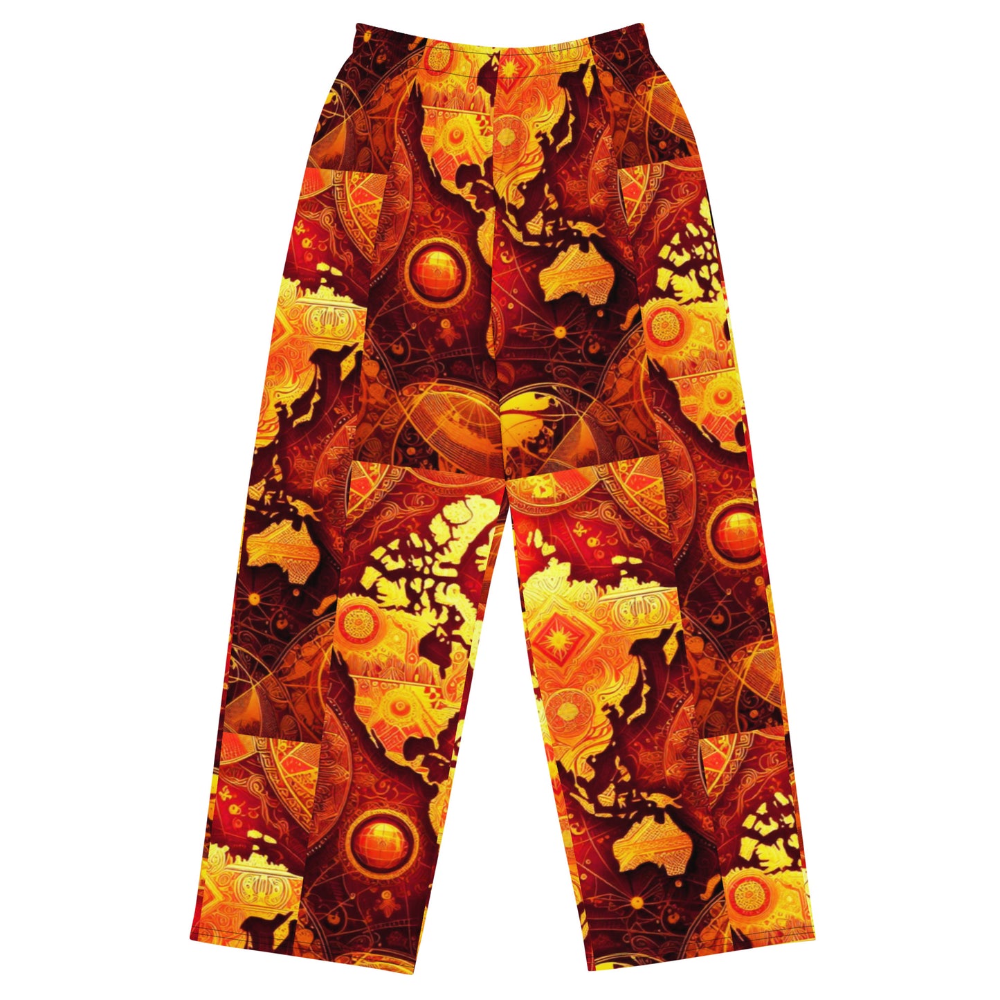 Check out this Cool, Stylish,"TravelloversWorldMap"01All-over print unisex wide-leg pants