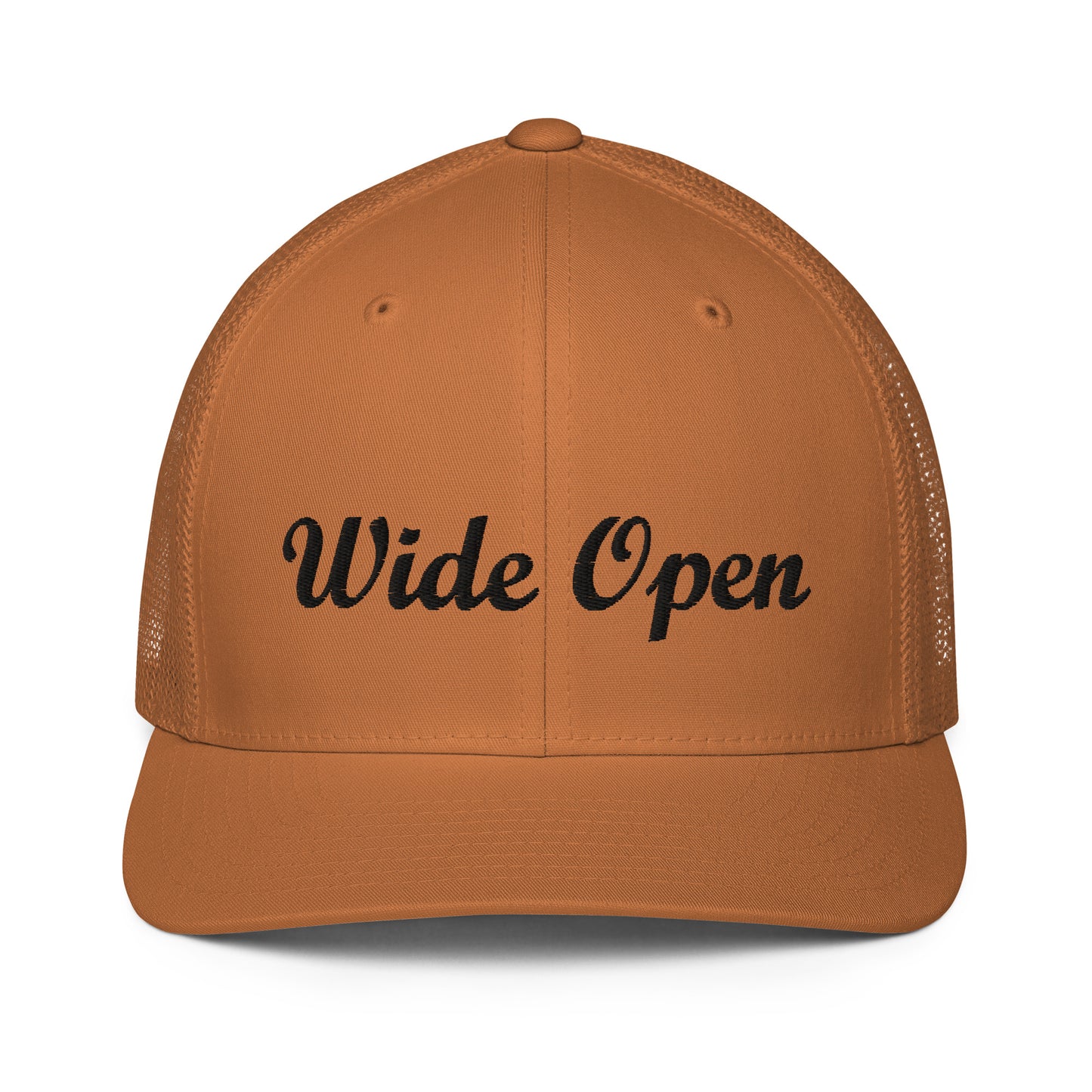 Check out this Cool, Stylish, "Wide Open" Closed-back trucker cap