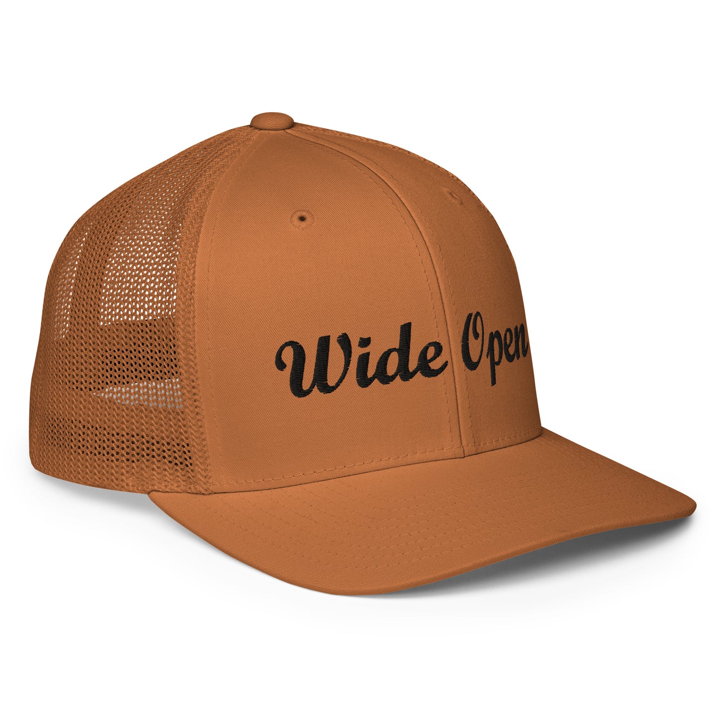 Check out this Cool, Stylish, "Wide Open" Closed-back trucker cap