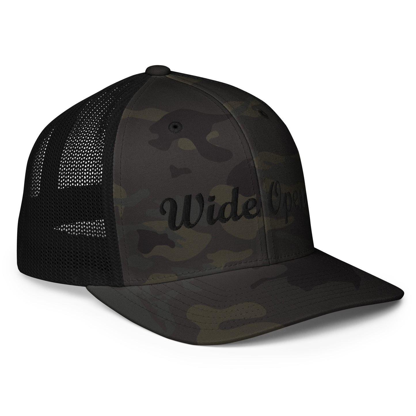 Check out this Cool, Stylish, "Wide Open" Closed-back trucker cap