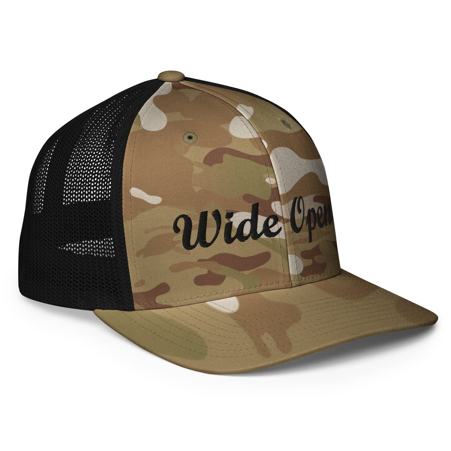 Check out this Cool, Stylish, "Wide Open" Closed-back trucker cap