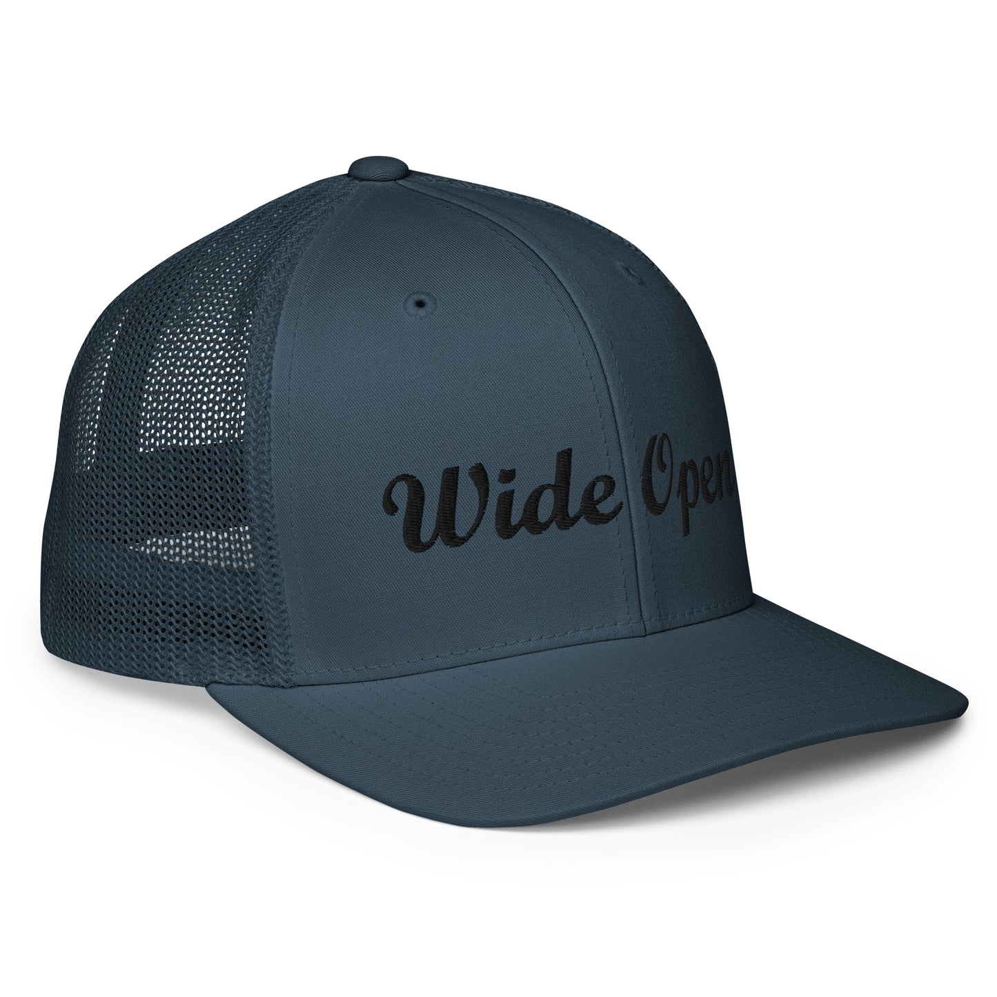 Check out this Cool, Stylish, "Wide Open" Closed-back trucker cap