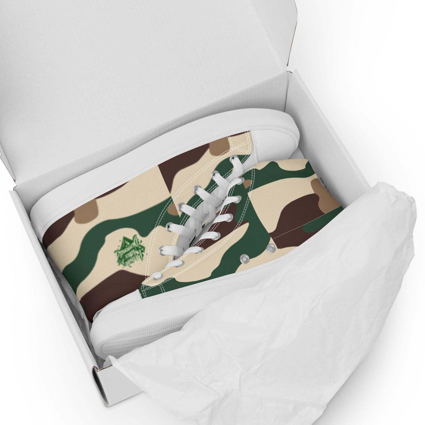 Check out these Cool, Stylish, Unique, "PMDiamondz Beige/Brown/Green Men’s hightop canvas shoes.