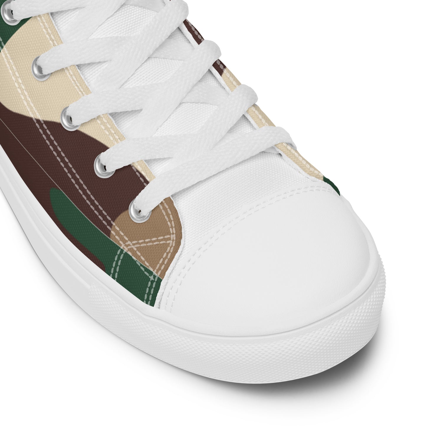 Check out these Cool, Stylish, Unique, "PMDiamondz Beige/Brown/Green Men’s hightop canvas shoes.