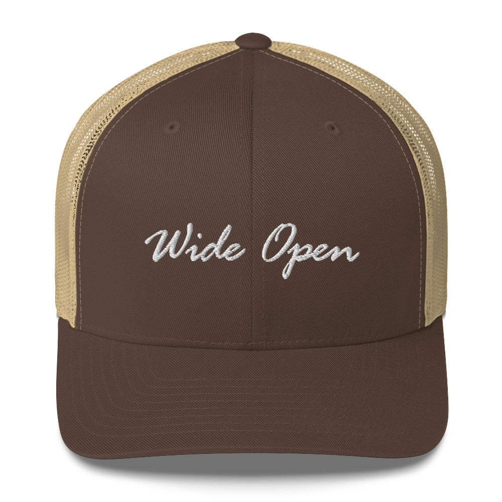 Check out this Cool Stylish, "WIde Open" Trucker Cap!