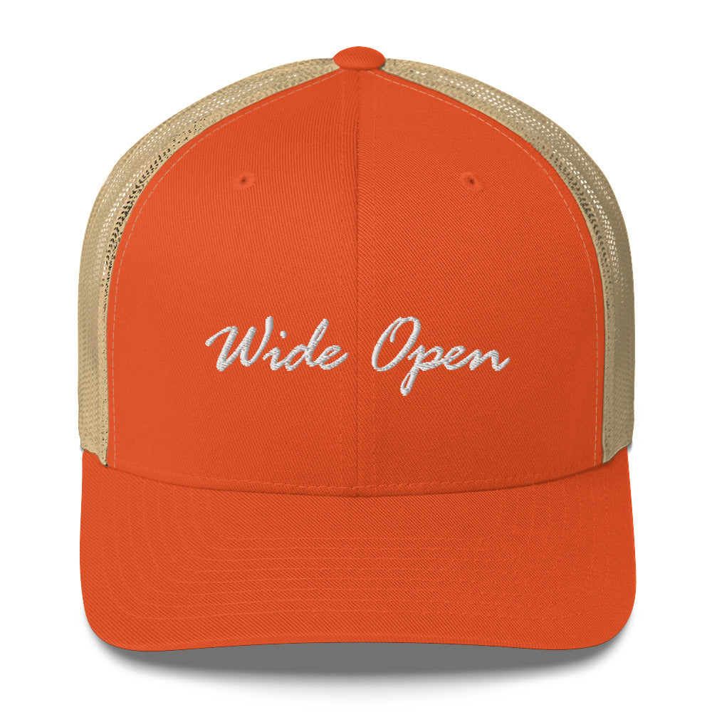 Check out this Cool Stylish, "WIde Open" Trucker Cap!