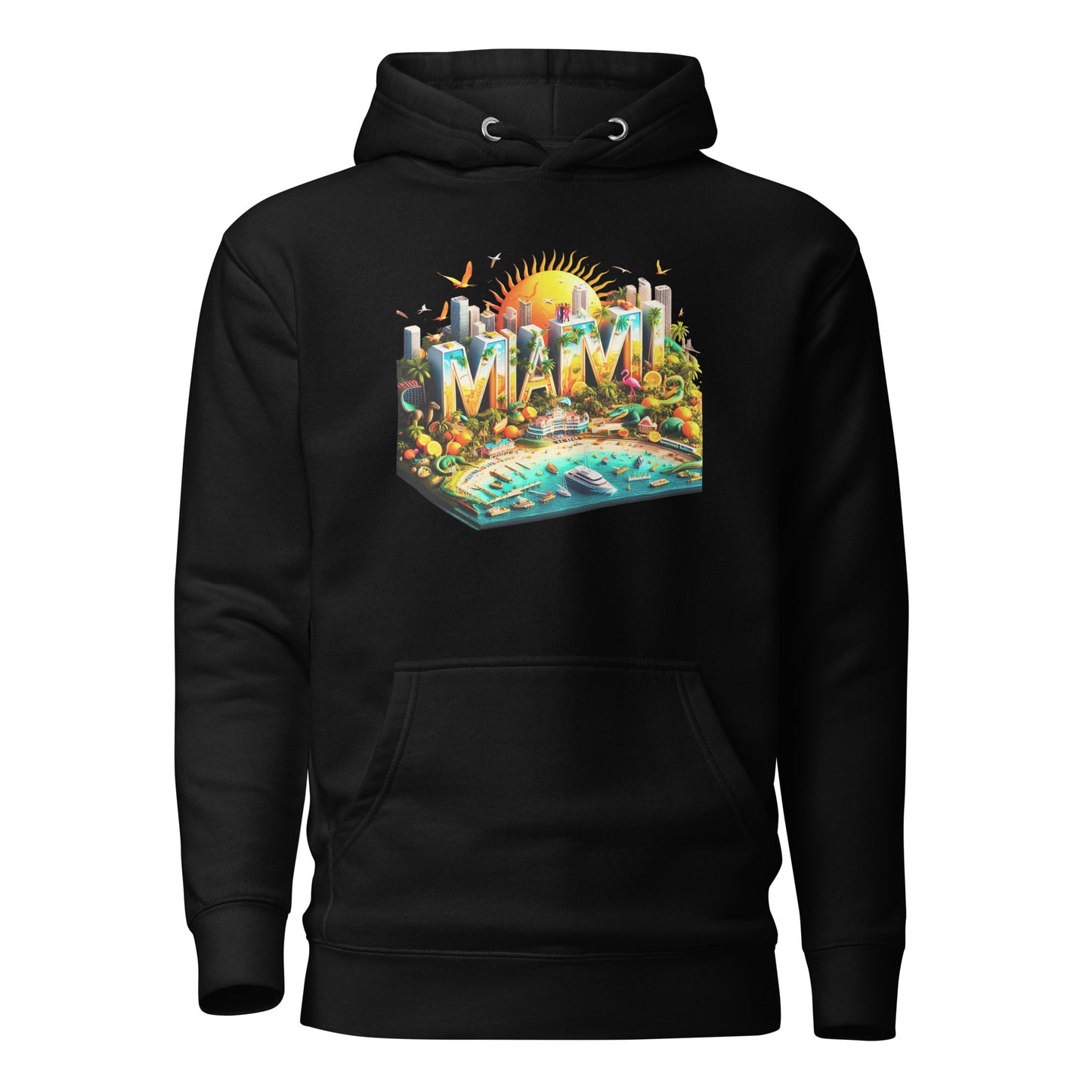 Check out this Cool, Stylish, "MIAMI" 02 Unisex Premium Unisex Hoodie!