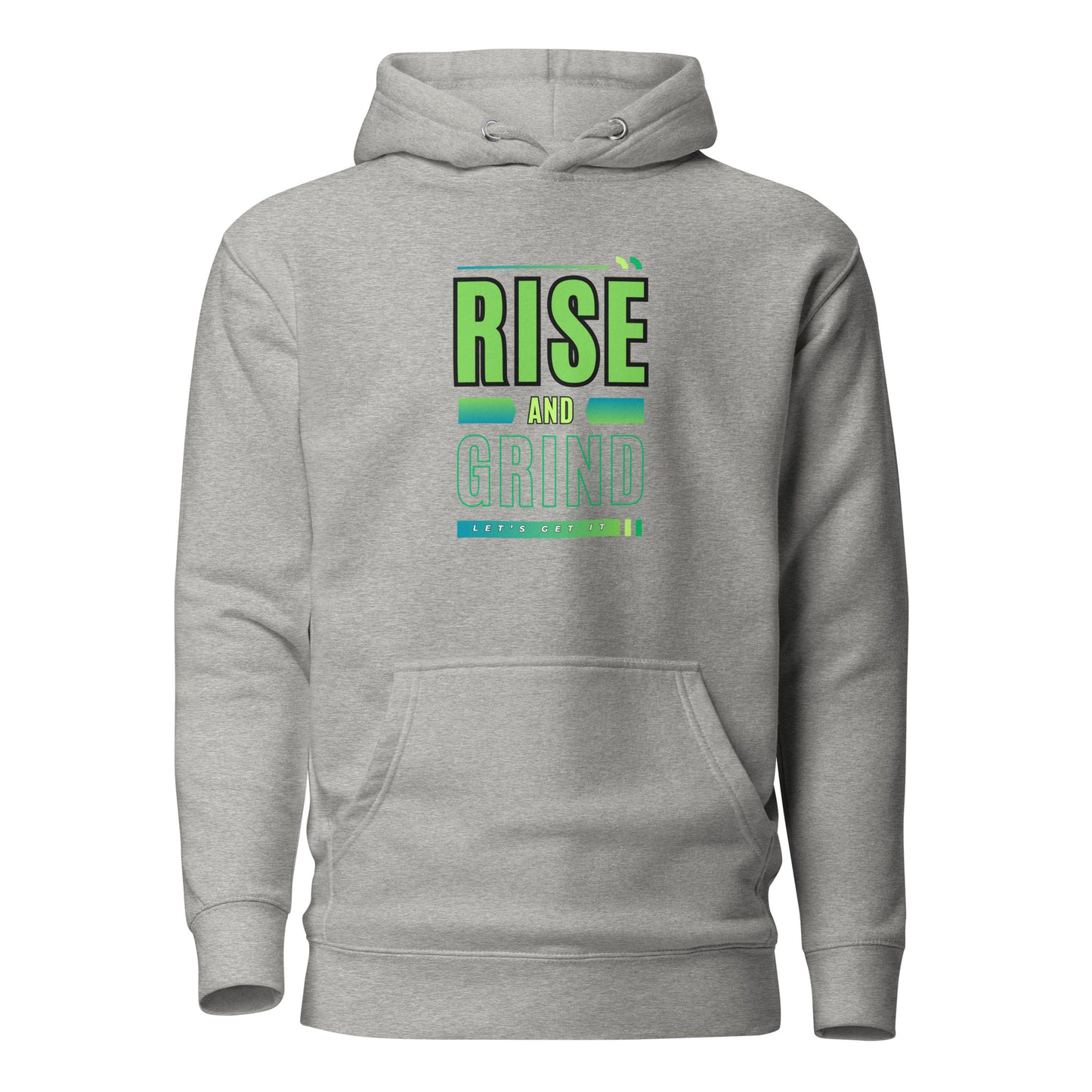 Check out this Cool, Stylish, "RISE and GRIND" 03 Unisex Hoodie