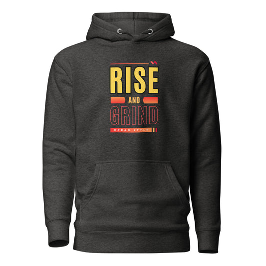 Check out this Cool, Stylish, "RISE and GRIND" 01 Unisex Hoodie