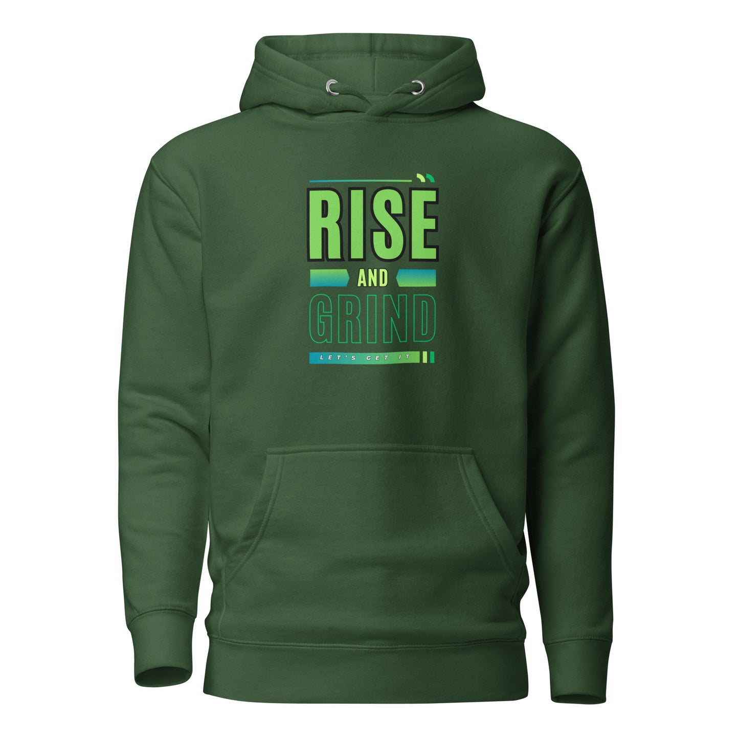 Check out this Cool, Stylish, "RISE and GRIND" 03 Unisex Hoodie